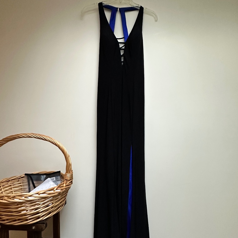 Betsy & Adam Women's Black and Navy Dress